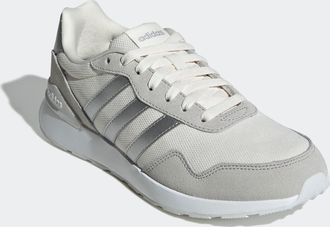 adidas Sneaker ADIDAS SPORTSWEAR RUN 60S 4.0, Damen, Gr. 38,5, chalk wei&szlig;, silber metallic, grau two, Leder, Textil, Schuhe Sneaker