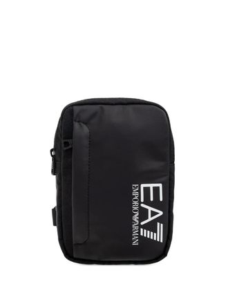 Emporio Armani logo-print messenger bag - UC001 BLACK