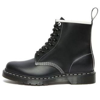 Dr. Martens Dr.Martens 1460 Contrast Stitch Leather Lace Up Boots Black Smooth Leather 27303001