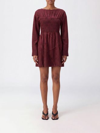 Ganni Floral Print Long-Sleeved Mini Dress in Recycled Fabric