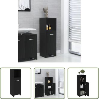 vidaXL vidaXL Armadio in legno - Mobile da Bagno Nero 30x30x95 cm in Legno Multistrato