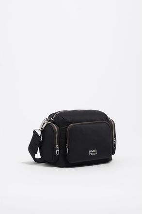 Bimba & Lola Compact Nylon Pocket Bag in Dark Anthracite at Nordstrom