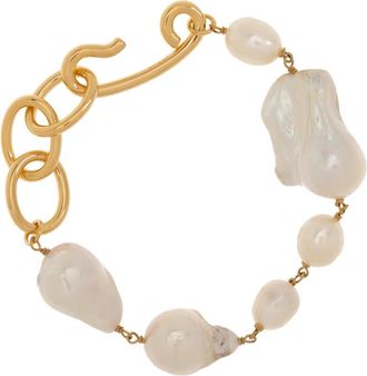 Jil Sander Armband met parels van Jil Sander - Dames - Armbanden - Geel - ONE Size - Accessoires