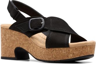 Clarks Nerisa Pace Nubuck Wedge Sandal