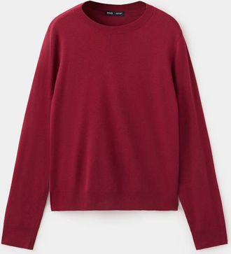 Mango Pullover maglia sottile collo stondato granato - Donna - XXS - MANGO