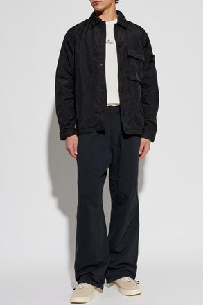 Stone Island Lightweight Jacket With Pocket, Mens, Black