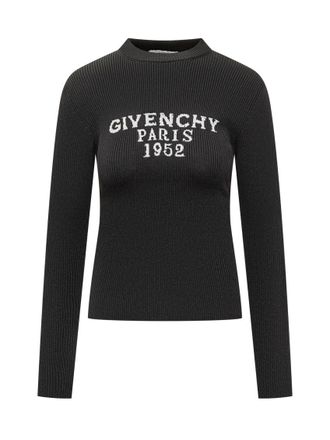 Givenchy Black Logo Crew Neck Sweater