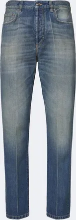 Versace Distressed straight jeans