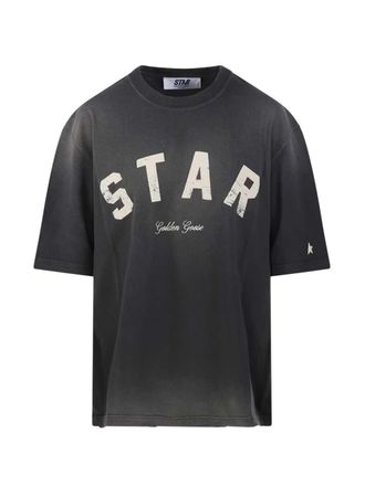 Golden Goose Star T-shirt - relaxte pasvorm, katoenjersey, gewassen afwerking
