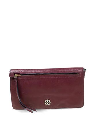 Tory Burch pre-owned leather zip pocket cross body bag - Red
