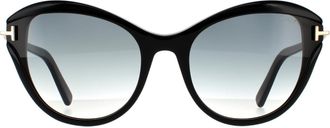 Tom Ford Cat Eye Shiny Black Smoke Gradient