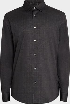 Bugatchi Mens OoohCotton Chevron Sport Shirt