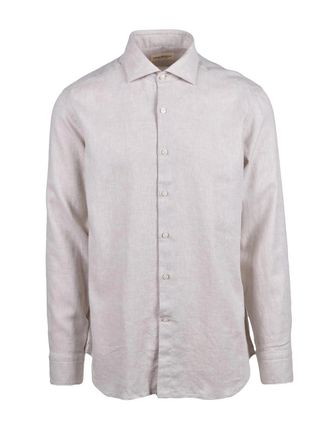 Ghirardelli Beige Cotton-Blend Shirt