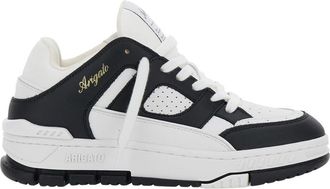 Axel Arigato area Lo Black And White Low Top Sneakers With Laminated Leather In Leather Blend Woman