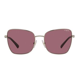 Vogue Sunglasses, female, Yellow, Size: 56 MM Stylish Butterfly Sunglasses with Purple Lenses