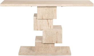 Richmond Interiors Grosse Design Konsole Arvada aus Travertin-Stein