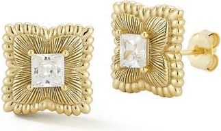 Glaze Jewelry Cubic Zirconia Clover Stud Earrings in Gold at Nordstrom Rack