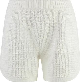 St. John Gebreide shorts - Dames - Bermuda - Beige - S - Katoen - Korte Broeken