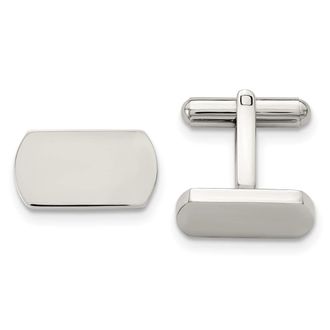 Diamond2Deal Stainless Steel Polished Cufflinks