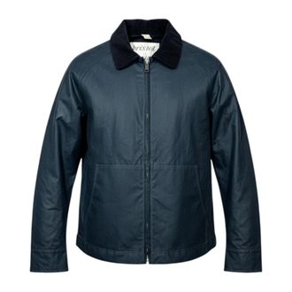Brixtol Textiles Light Jackets, male, Blue, Size: 2XL Carter Waxed Jacket