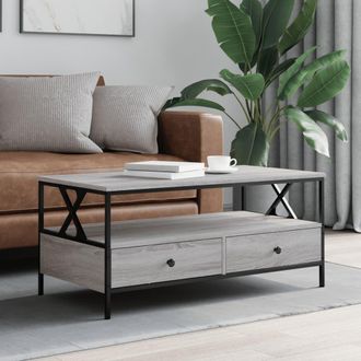 vidaXL Mesa De Centro Madera De Ingenier&iacute;a Gris Sonoma 100x51x45 Cm Vidaxl