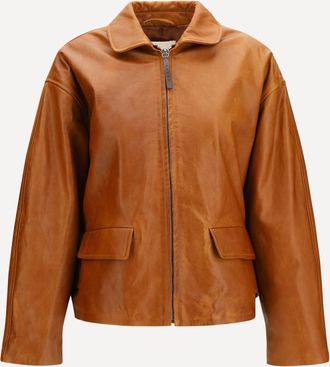Marni Glossy leather Jacket with back martingale Female 38