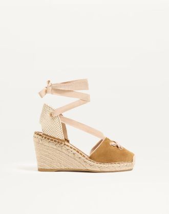 Valentino Garavani Zeppa Resort In Crosta 75mm Donna HAVANA BEIGE 35