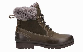 Cotswold Evenlode Leren Dames Khaki Winter Enkellaarzen