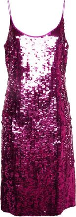 Oscar De La Renta sequin-embellished dress - Purple