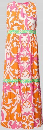 Emily van den Bergh Midikleid im Stufen-Look in Orange, Größe 40