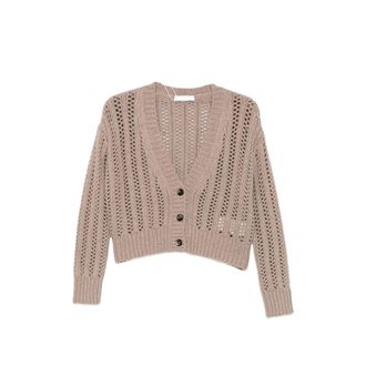 Max Mara Open-knit Cropped Cardigan