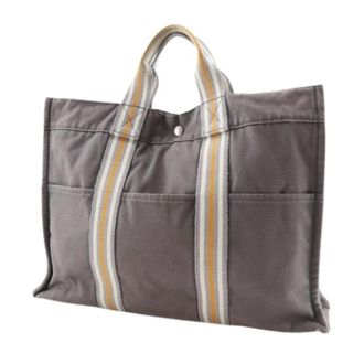 Herm&egrave;s Pre-owned Fourre Tout MM Cotton Canvas Tote Bag Ginza Limited - unisex - Pre-owned - Grijs - Maat: ONE Size Katoen