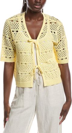 Joseph Ribkoff Open Knit Tie Front Cardigan