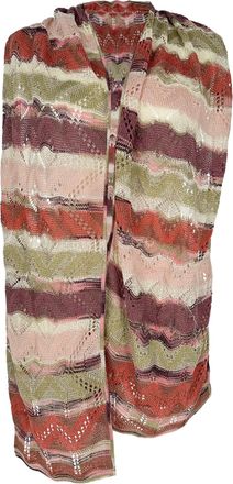 Missoni Knitted Striped Scarf in Multicolor Wool