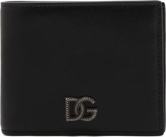 Dolce & Gabbana Kalfsleren Bifold Portemonnee - Heren - Portefeuilles - Zwart - ONE Size - Leer - Accessoires