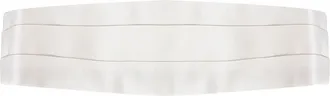 Tom Ford Mens Cummerbund White Silk Belt
