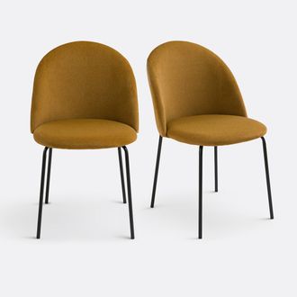 La Redoute Interieurs Set van 2 fluwelen stoelen, Nordie