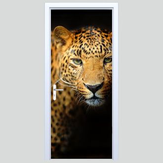 OEM Adhesivo Para Puerta De Tela Con Estampado De Leopardo 173pd