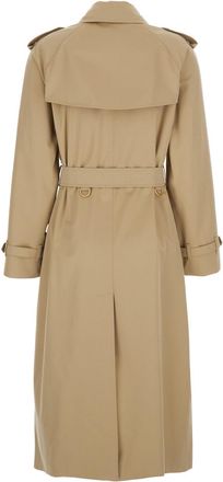 Burberry Womens Trench Coat Beige Cotton