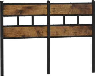vidaXL Headboard Smoked Oak 135 cm Iron and Engineered Wood vidaXL