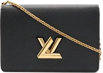 Louis Vuitton Pre-owned Twist Epi 2way Chain Wallet - Dames - Vintage Schoudertas - Zwart - ONE Size - Leer - Vintage