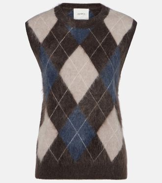 Lisa Yang Yasmin Argyle cashmere sweater vest