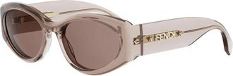 Fendi Screen Zonnebril - unisex - Zonnebrillen - Roze - 57 MM - Accessoires