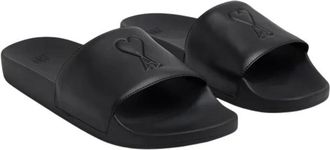 Ami Sliders, male, Black, Size: 8 US Ami de Coeur Pool Slides