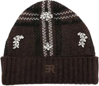 Ermanno Scervino Accessoires, unisex, Bruin, ONE Size, Stijlvolle Acryl Beanie Hoed
