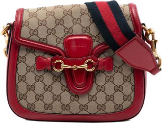 Gucci Pre-owned Gucci Medium GG Canvas Lady Web Crossbody 383848 204991