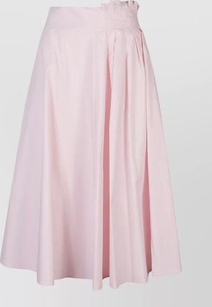Msgm high waist pleated midi skirt women