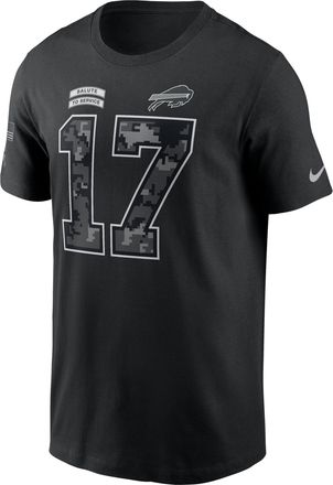 Nike Josh Allen Buffalo Bills Salute to Service Nike Mens NFL T-Shirt in Black | N19900AF34-0Y9