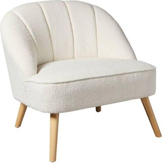 Atmosphera Atmosphera - Sill&oacute;n Blanco Rizado Naova Cr&eacute;ateur DInt&eacute;rieur