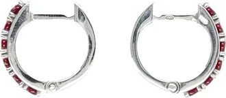 Emanuele Bicocchi Orecchini a cerchio in cristallo - - Accessories - Donna - Rosso - ONE SIZE
